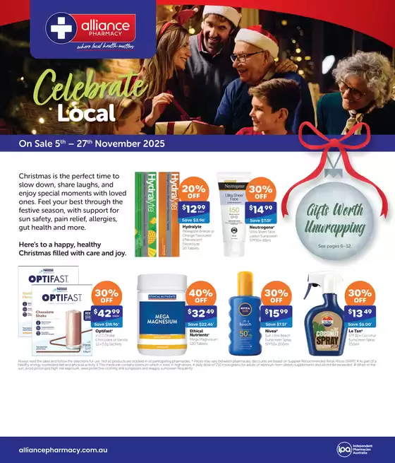 Alliance Pharmacy catalogue in Sydney NSW | Alliance Pharmacy Celebrate Local | 2025-11-05T00:00:00.000Z - 2025-11-27T00:00:00.000Z