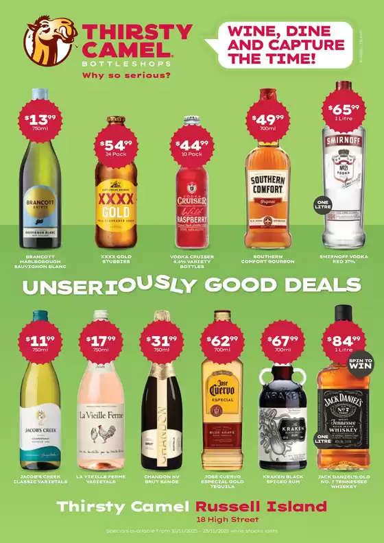 Thirsty Camel catalogue in Rural View QLD | Wine, dine and capture the time! | 2025-11-10T00:00:00.000Z - 2025-11-23T00:00:00.000Z