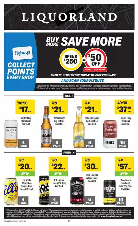 weekly Liquorland catalogue