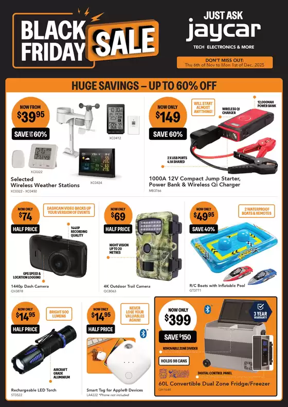 Jaycar Electronics catalogue | Black Friday Sale | 2025-11-06T00:00:00.000Z - 2025-12-01T00:00:00.000Z