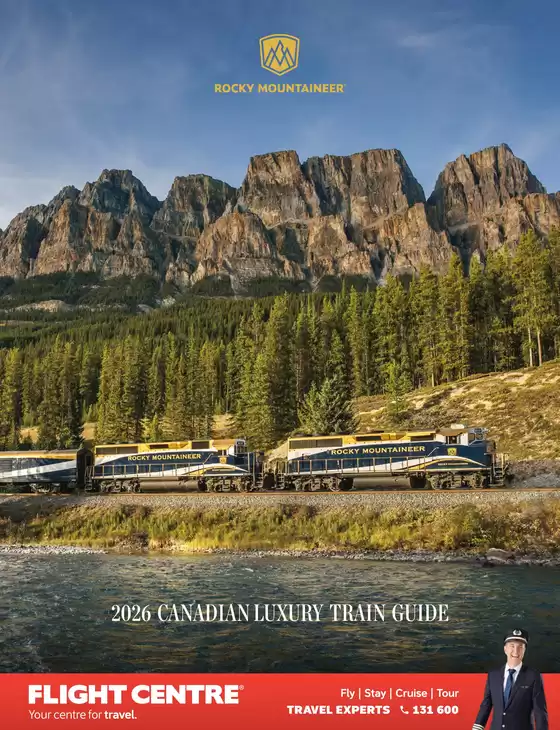Flight Centre catalogue | Rocky Mountaineer 2026 Canadian Luxury Train Guide | 2026-01-01T00:00:00.000Z - 2026-12-31T00:00:00.000Z