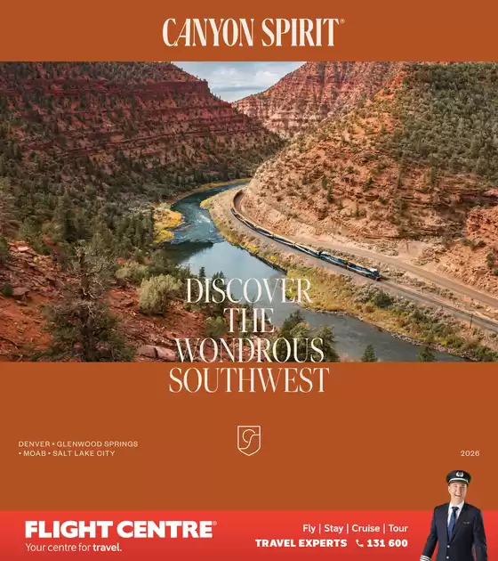 Flight Centre catalogue | Canyon Spirit 2026 | 2025-11-08T00:00:00.000Z - 2026-12-31T00:00:00.000Z