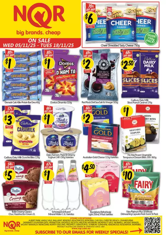 NQR catalogue specials