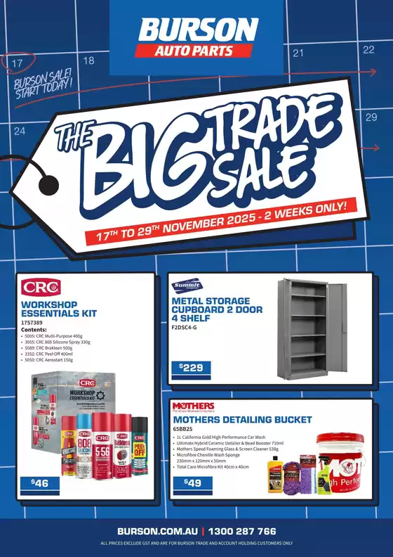 Burson Auto Parts catalogue | Burson November Big Trade Sale | 2025-11-17T00:00:00.000Z - 2025-11-29T00:00:00.000Z