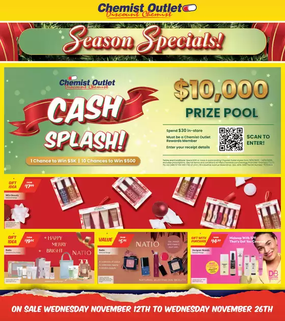 Chemist Outlet catalogue | Season Specials! | 2025-11-12T00:00:00.000Z - 2025-11-26T00:00:00.000Z