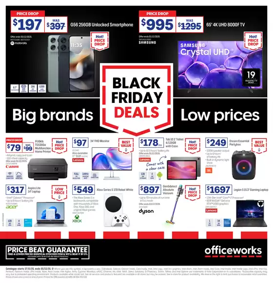 Officeworks catalogue in Brisbane QLD | Black Friday Catalogue out now. | 2025-11-17T00:00:00.000Z - 2025-12-01T00:00:00.000Z