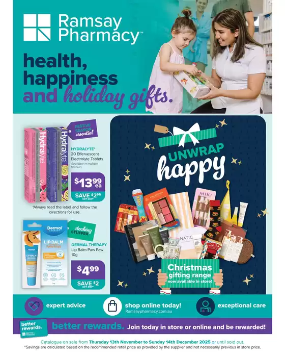 Ramsay Pharmacy catalogue | Heath Happiness and Holiday Gifts | 2025-11-13T00:00:00.000Z - 2025-12-14T00:00:00.000Z