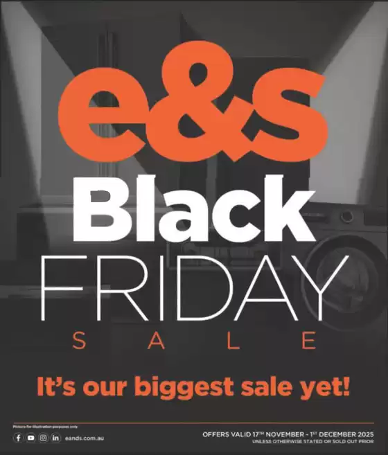 E&S catalogue | Black Friday Deals | 2025-11-17T00:00:00.000Z - 2025-12-01T00:00:00.000Z