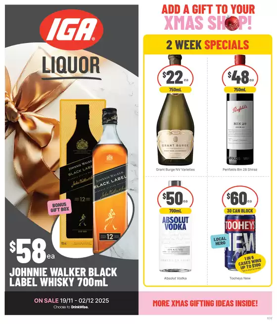 IGA Liquor catalogue | Add a Gift to your Xmas Shop 19/11 | 2025-11-19T00:00:00.000Z - 2025-12-02T00:00:00.000Z