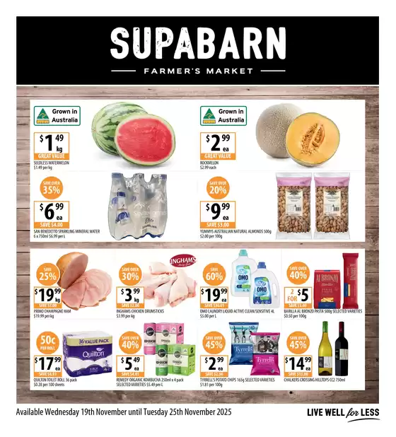 Supabarn catalogue | Weekly Specials 19/11 | 2025-11-19T00:00:00.000Z - 2025-11-25T00:00:00.000Z