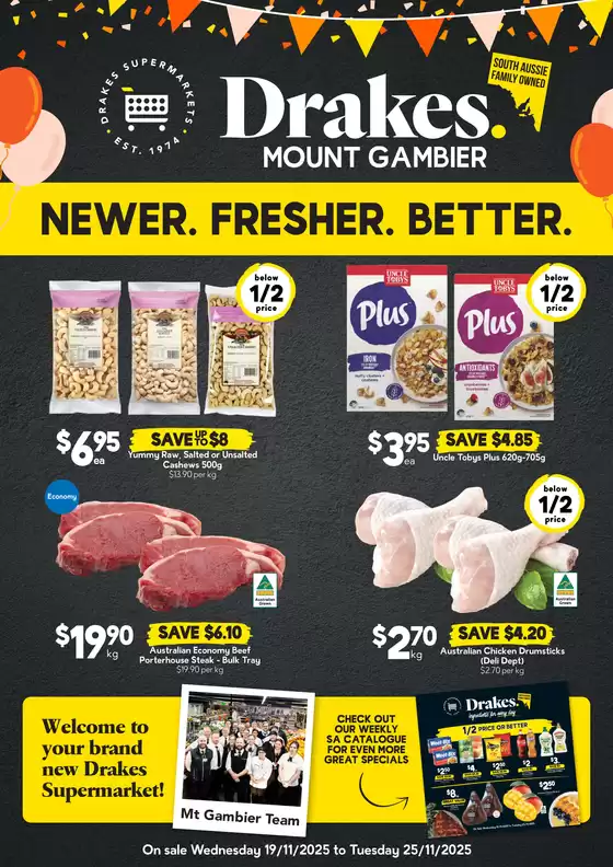 Drakes catalogue in Ballan VIC | Specials available in Mount Gambier | 2025-11-19T00:00:00.000Z - 2025-11-25T00:00:00.000Z