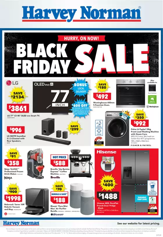 Harvey Norman catalogue | Electrical Appliances Black Friday Sale | 2025-11-20T00:00:00.000Z - 2025-11-27T00:00:00.000Z
