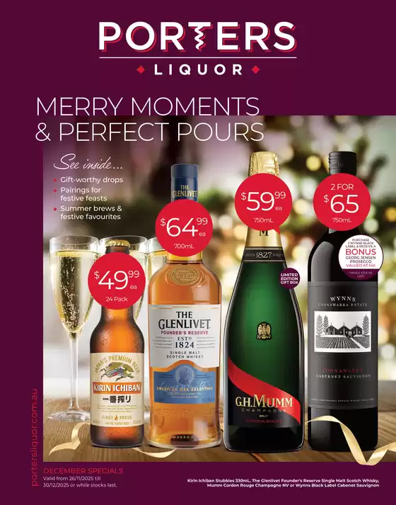Porters catalogue in Lewisham TAS | Merry Moments & Perfect Pours | 2025-11-26T00:00:00.000Z - 2025-12-30T00:00:00.000Z